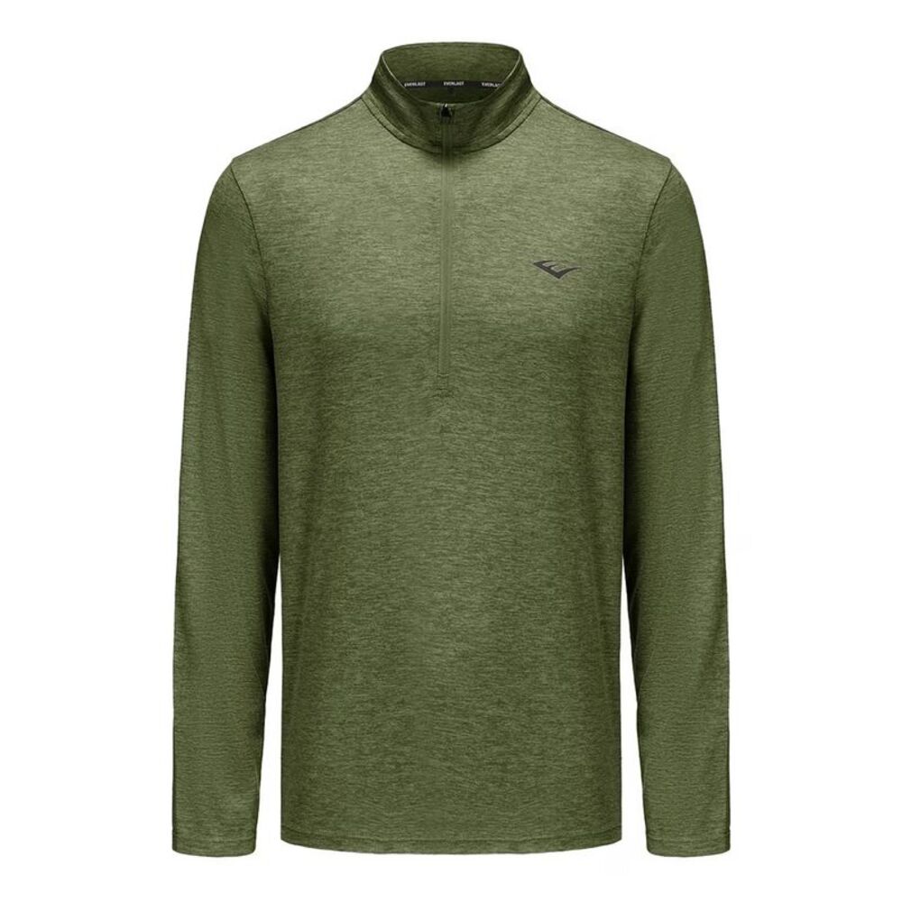 Everlast Mens Mock Neck Regular Long-Sleeved Top / Khaki Green Marl